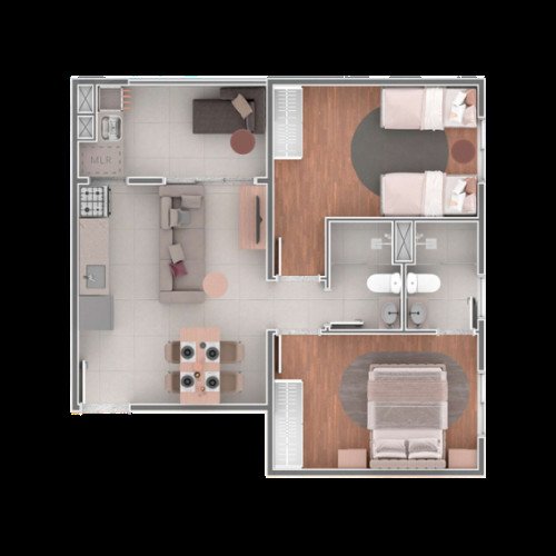 Apartamento com 2 dormit�rios, perfeito para quem busca conforto e praticidade, ideal para casais ou pequenas fam�lias.